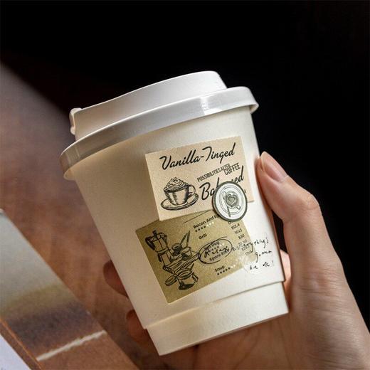 番茄酱可撕长条便签本 一杯咖啡一种心情 复古英文手帐装饰记事纸 商品图3