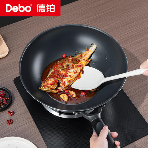 Debo德铂-伏尔泰炒锅 钛不粘·0涂层（配蒸格、硅胶铲、钢锅盖） 商品图10