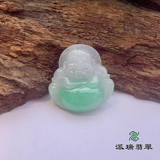 派瑞翡翠 翡翠佛 糯种 飘翠 商品图0