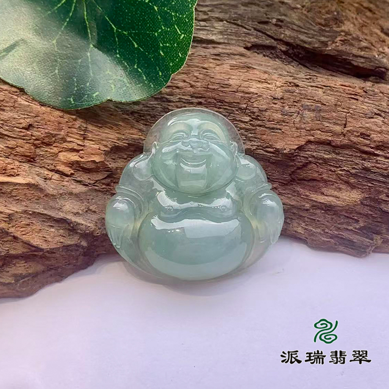 派瑞翡翠 翡翠佛 糯冰种 油青