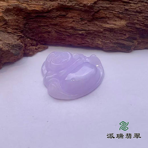 派瑞翡翠 翡翠佛 糯种 紫色 商品图3