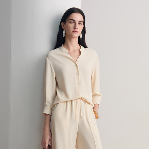 EITIE爱特爱2026夏季新款舒适柔软显瘦长袖衬衫上衣8613322 商品图4