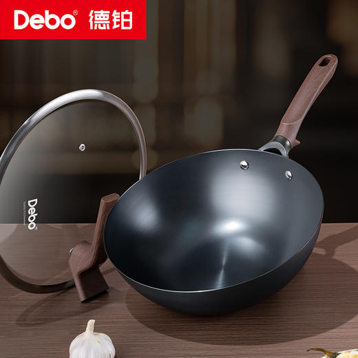 Debo德铂-泽纳斯炒锅 传承级铁锅（配玻璃锅盖） 商品图0