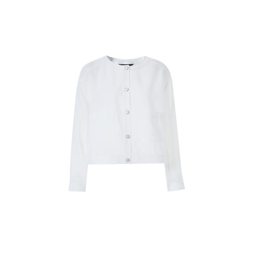 EITIE爱特爱轻薄透气白色清爽简约短款舒适休闲外套2026夏季新款B2603202 商品图6