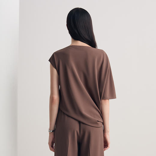 EITIE爱特爱2026夏季新款一字肩修身显瘦收腰气质大气上衣8613323 商品图4