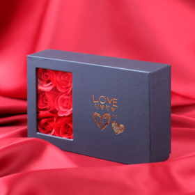 玫瑰花首饰礼盒 戒指耳钉项链套装盒 妇女节七夕节母亲节生日送礼适用