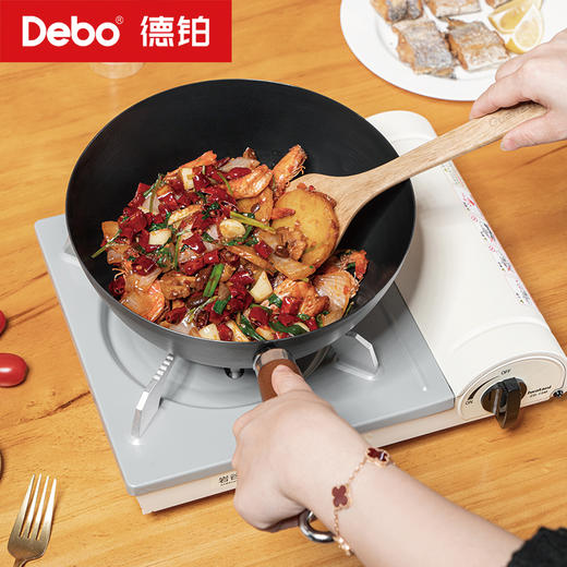 Debo德铂-欧岱拉炒锅 室氮防锈铁锅 商品图4