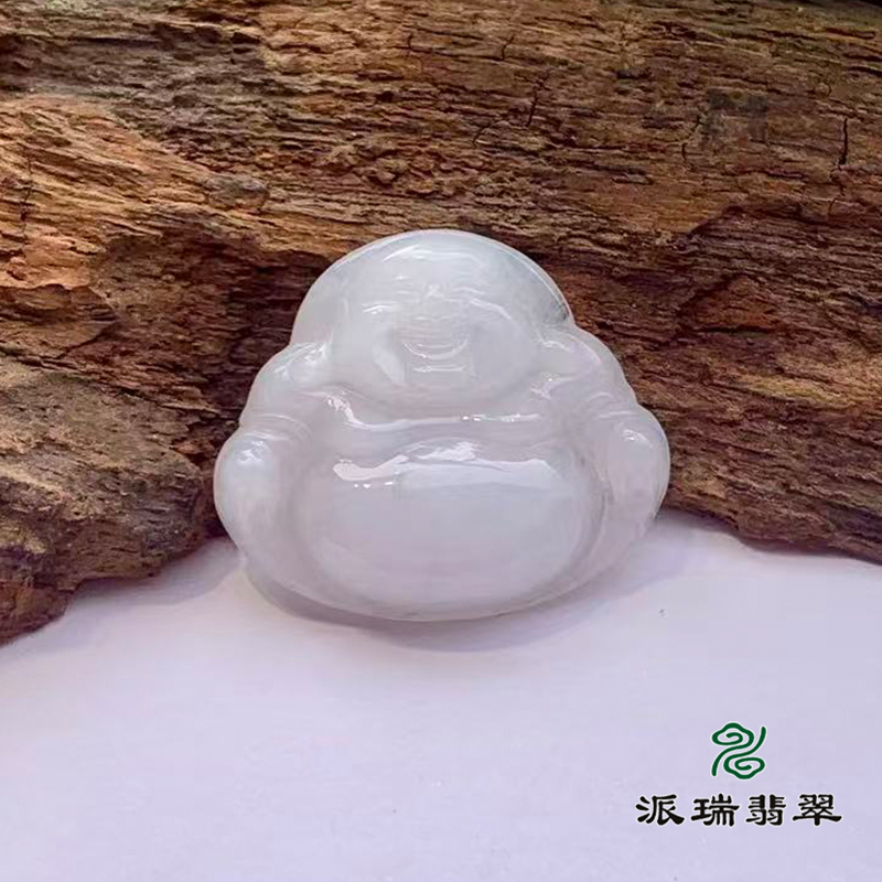 派瑞翡翠 翡翠佛 糯种 白色