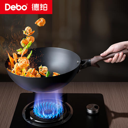 Debo德铂-泽纳斯炒锅 传承级铁锅（配玻璃锅盖） 商品图4