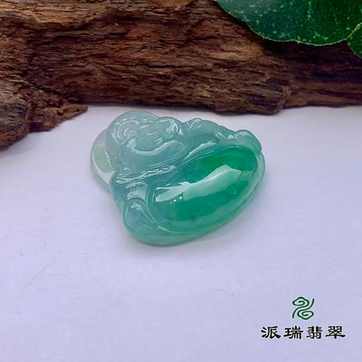 派瑞翡翠 翡翠佛 糯种 飘翠 商品图3