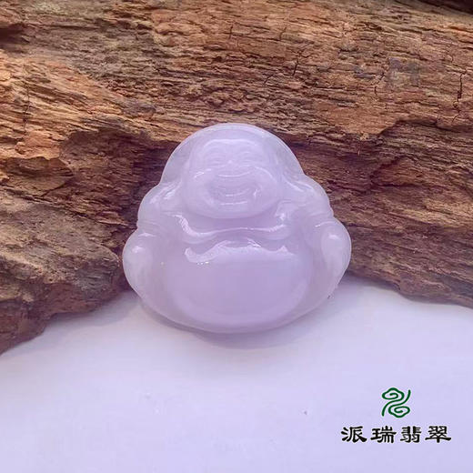 派瑞翡翠 翡翠佛 糯种 紫色 商品图0