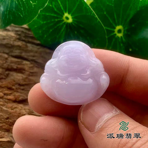 派瑞翡翠 翡翠佛 糯种 紫色 商品图1