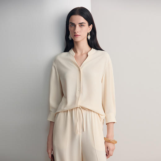 EITIE爱特爱2026夏季新款舒适柔软显瘦长袖衬衫上衣8613322 商品图2