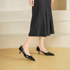 Westory2026年春季尖头小猫跟单鞋侧空牛油皮百搭通勤单鞋空凉鞋S26AH51191 商品缩略图7