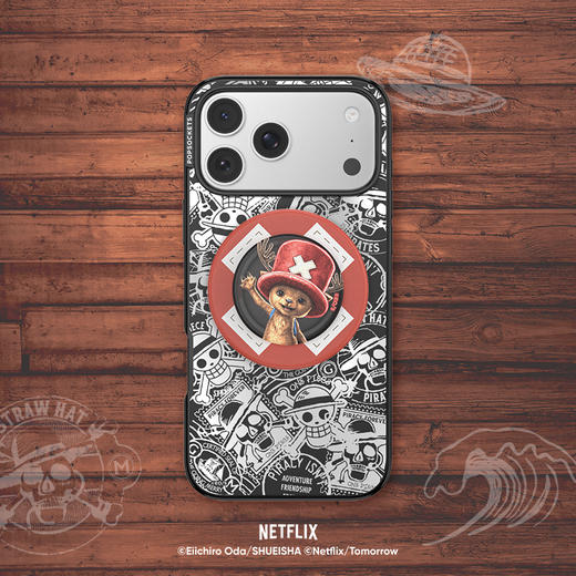 【奇航之心】蓝鼻子的万能药 泡泡骚 x ONE PIECE POPGRIP泡泡骚手机粘贴式气囊支架 Graphic平面系列 红色 乔巴 商品图1