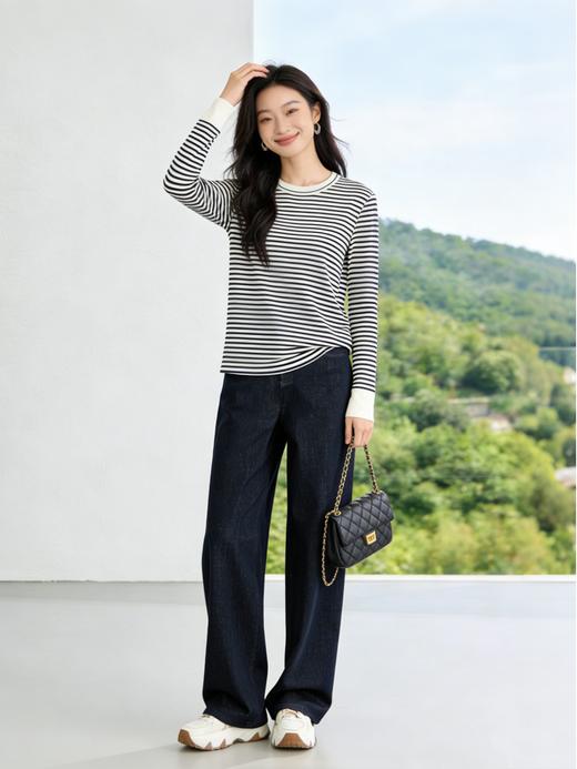 预售 臣禾	【三色牛仔裤】高腰直筒裤窄版阔腿裤	9261060175 商品图3