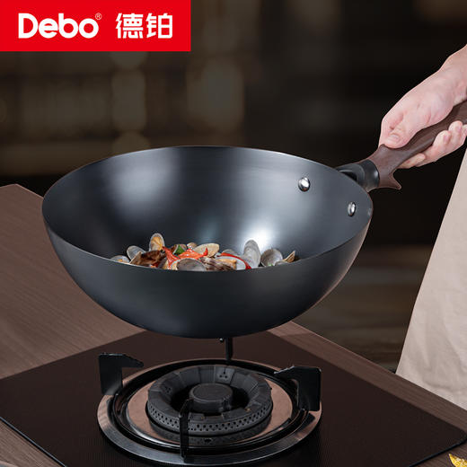 Debo德铂-泽纳斯炒锅 传承级铁锅（配玻璃锅盖） 商品图2