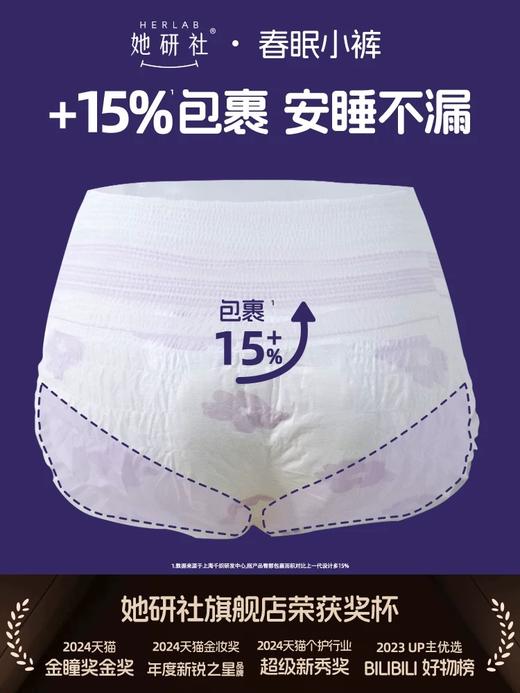个护-卫生巾组合（她研社组合套装）她研社深藏blue棉柔卫生巾日用240mm 8片*4包+夜用290mm6片*4包+加长360mm5片*2包+安睡裤3片*2包） 商品图3