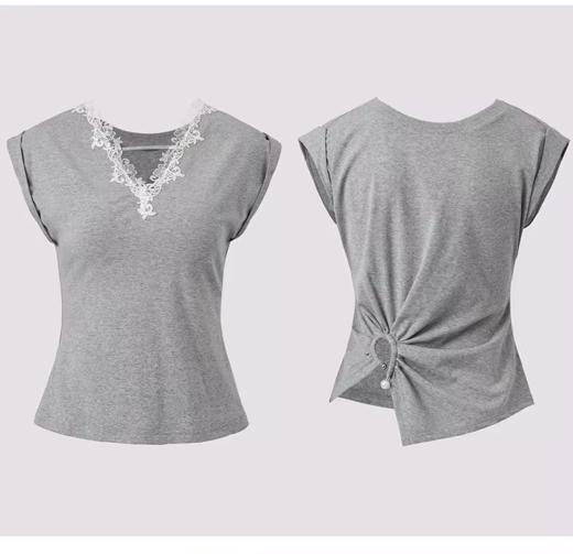 玛克门店发货：精致简约感收腰修身上衣货号：MU86TP002A4001 商品图3