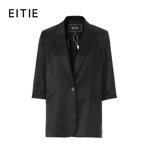 EITIE爱特爱醋酸七分袖时尚通勤短款西装外套2026春季新款8603301 商品图5