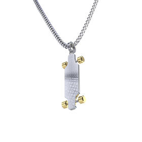 Rawness/契健 新款滑板项链 银色