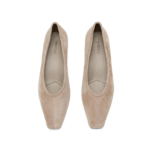 Westory2026年春季绒面彩色方头低跟单鞋鞋休闲通勤浅口鞋W26AE51171 商品图9