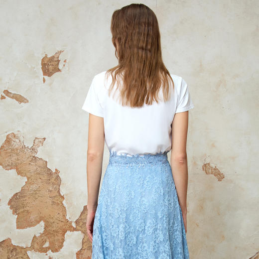 EITIE爱特爱夏季新款精致时尚通勤休闲刺绣印花短袖T恤8202901 商品图4