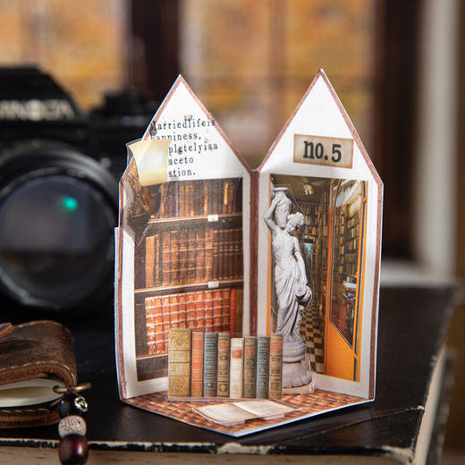 一本旧书系列双材质贴纸本18张入 文艺复古人物手帐装饰素材贴画 商品图3