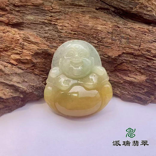 派瑞翡翠 翡翠佛 糯种 黄翡 商品图0