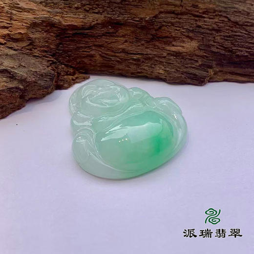 派瑞翡翠 翡翠佛 糯种 飘翠 商品图3