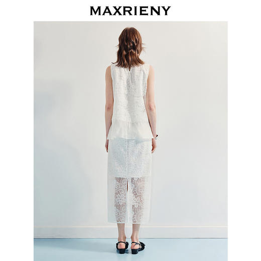 玛克门店发货：年夏季新款复古宫廷绣花包边半裙优雅度假风中长裙气质(货号:MF86SK258) 商品图3