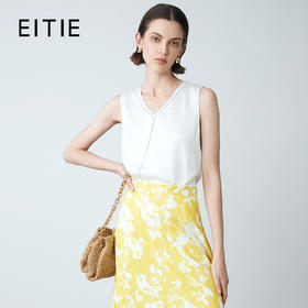 EITIE爱特爱夏季新款V领无袖简约小上衣7713413