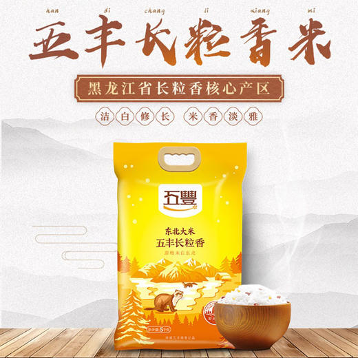 DH 五丰 东北长粒香米5kg 商品图1