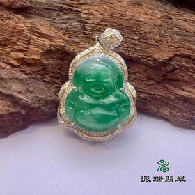 派瑞翡翠 翡翠佛 糯种 绿色