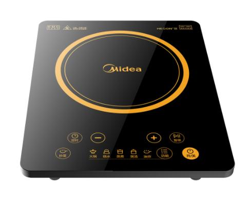 美的（5108247）电磁炉 双层大线盘 大火力加热快 酷薄机身 汉森高强面板 人性化暂停功能 4D防水 C22-HT2218HM 商品图0