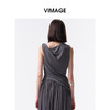 VIMAGE纬漫纪2026夏季新款小众设计气质遮肉显瘦无袖上衣V2513223 商品缩略图4