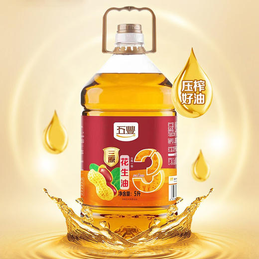 DH 五丰 三原压榨一级花生油5L 商品图2