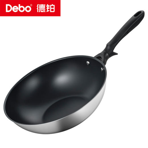 Debo德铂-伏尔泰炒锅 钛不粘·0涂层（配蒸格、硅胶铲、钢锅盖） 商品图14