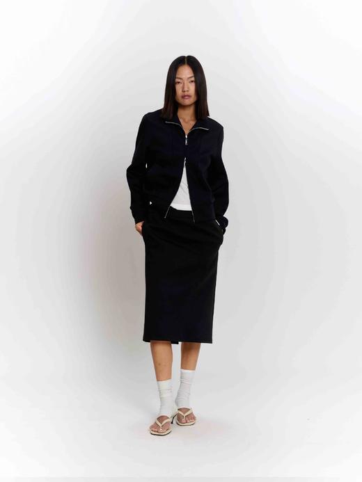 简约高领卫衣开衫 商品图0