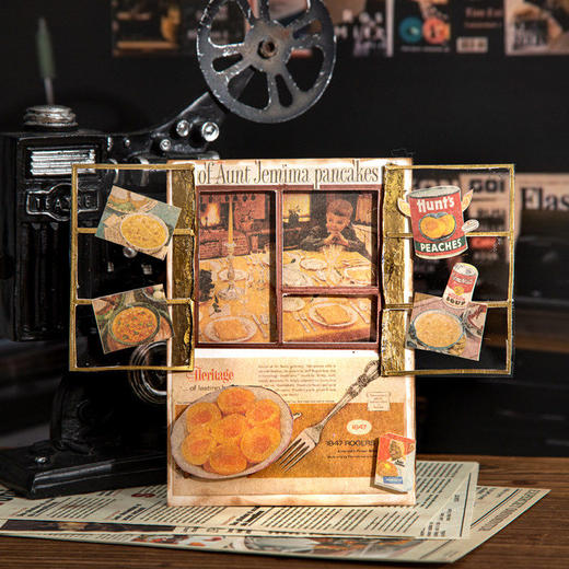 美式潮流复古海报素材纸可书写手帐拼贴裁剪便签纸背景打底装饰 商品图3