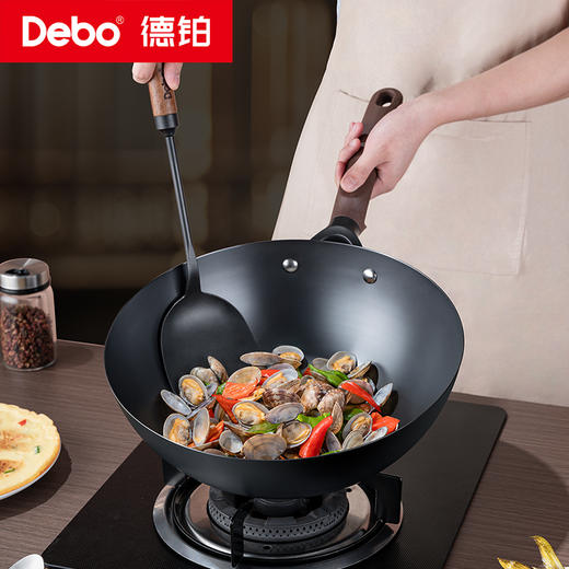Debo德铂-泽纳斯炒锅 传承级铁锅（配玻璃锅盖） 商品图1