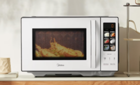 美的(510860)C23K4微波炉变频家用微波炉光波炉电烤箱微烤一体机 平板智能加热易清洁