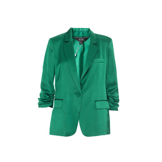 EITIE爱特爱气质单扣中袖薄款缎面高级西装外套夏季新款8203905 商品图5