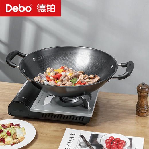 Debo德铂-法兰西炒锅 精铁0涂层（配锅盖） 商品图1