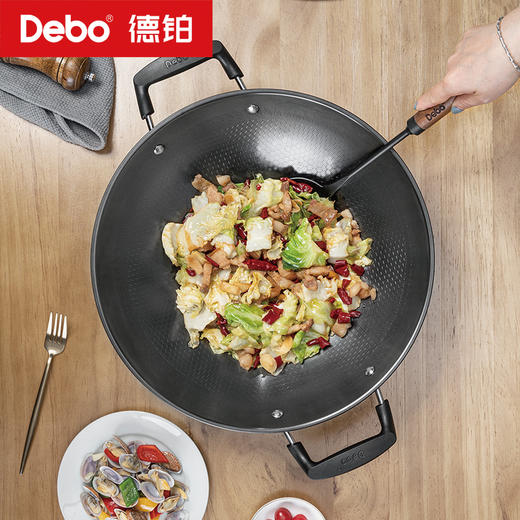 Debo德铂-法兰西炒锅 精铁0涂层（配锅盖） 商品图6