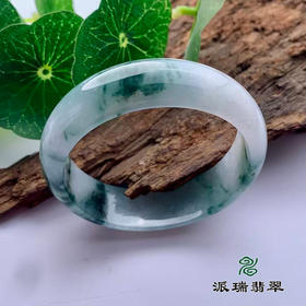 派瑞翡翠 翡翠手镯 糯种  飘花