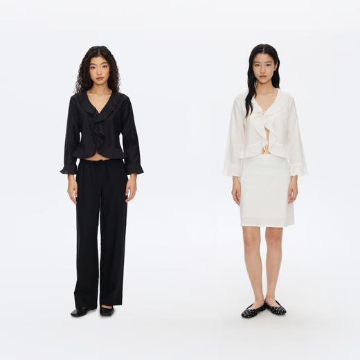 Oneup荷叶边系带衬衫 商品图4