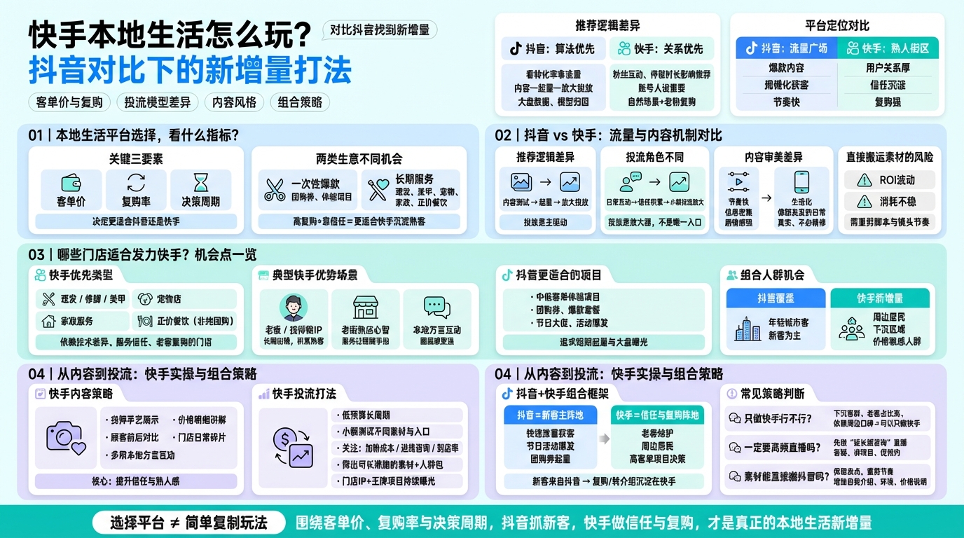 快手本地生活适合哪些商家？