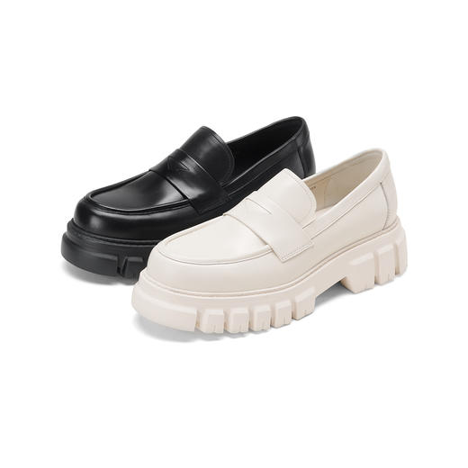 Westory2026年春季牛皮超轻厚底简约乐福鞋休闲通勤深口单鞋W26AM51071 商品图0