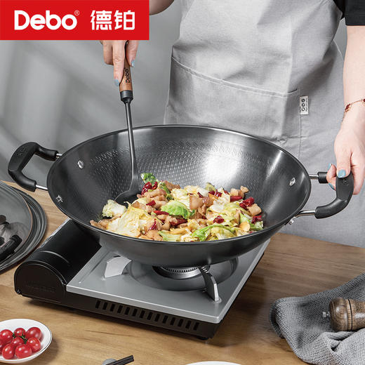 Debo德铂-法兰西炒锅 精铁0涂层（配锅盖） 商品图5